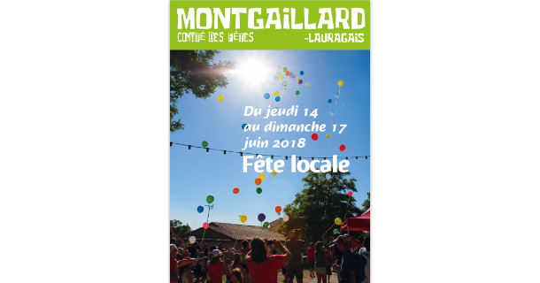 Création graphique du programme des fêtes de Montgaillard-Lauragais 2018