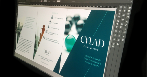 Plaquette de présentation des champs d’action de Cylad Consulting (Toulouse, Paris, Hambourg, Baar/Zug, Melbourne et Montréal)