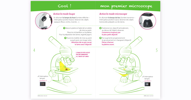 Un manuel d’utilisation pour microscope