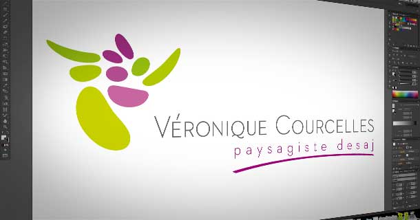 Logo Véronique Courcelles © Benjamin Benetti Graphiste Illustrateur